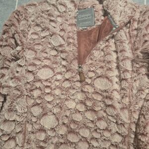Simply Southern Pink Textured Teddy Jacket